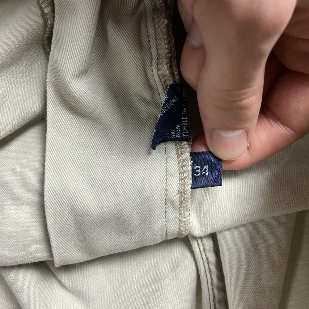 Polo Ralph Lauren Cargo Shorts Size 34 Beige Chino Casual Fit Utility Outdoor‎
